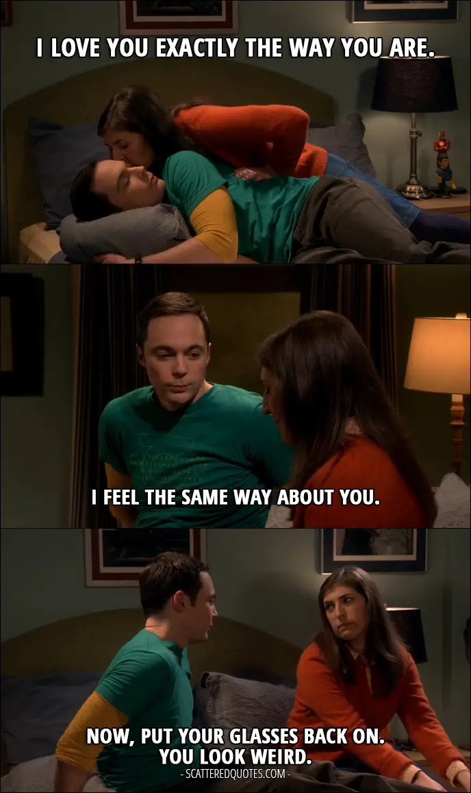 12 Best The Big Bang Theory Quotes from The Emotion Detection Automation 10x14 Amy Farrah Fowler I love you
