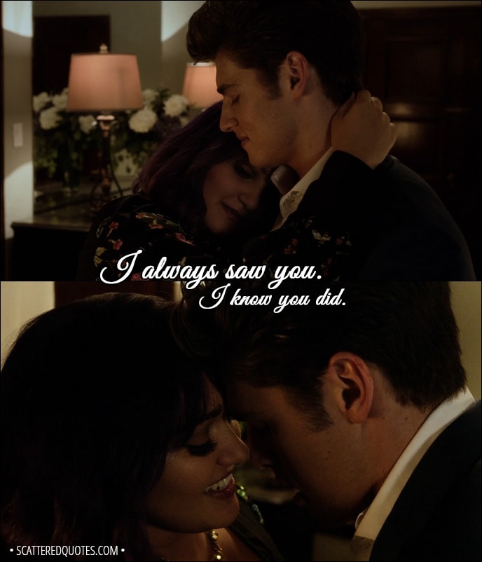 Quote from Runaways 1x09 - Chase Stein: I always saw you. Gert Yorkes: I know you did.