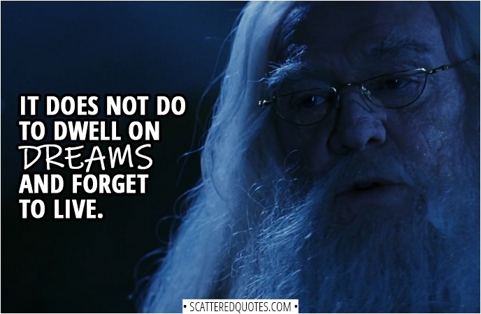 Harry Potter, Mirror of Erised It does not do well to dwell on dreams and  forget to live