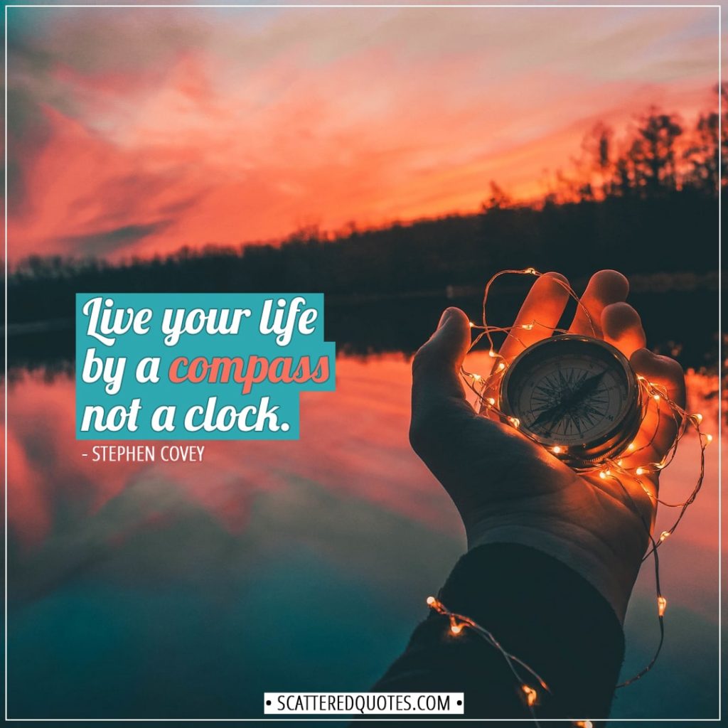 Travel Quotes | Live your life by a compass not a clock. - Stephen Covey