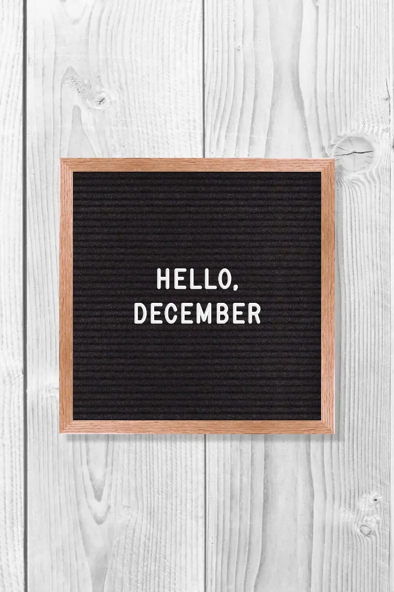 December Quote: Hello, December