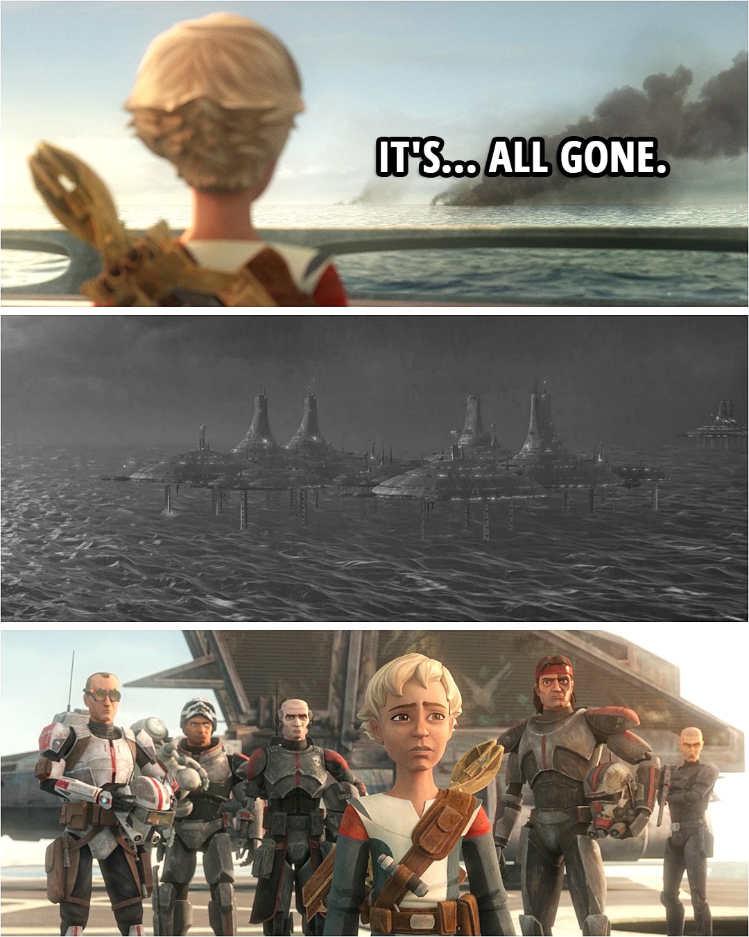 Quote from Star Wars: The Bad Batch 1x16 | Omega: It's... All gone.
