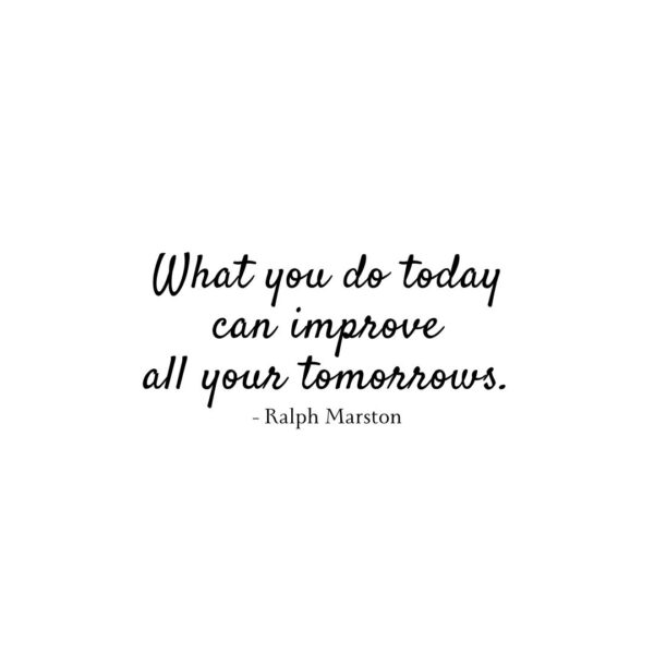 Motivational Quote | What you do today can improve all your tomorrows. - Ralph Marston