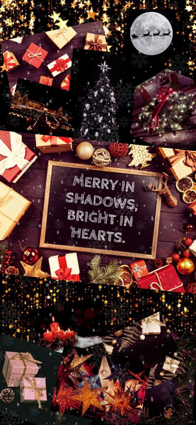 Christmas Wallpaper 19 - Dark Collage - small version