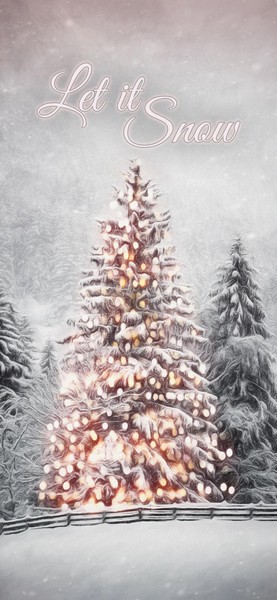 Christmas Wallpaper with Quote: "Let it snow."