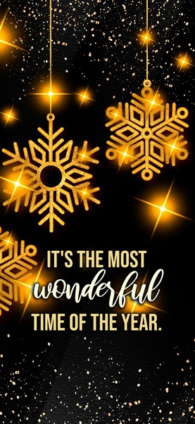 Christmas Wallpaper with Quote: "It's the most wonderful time of the year."