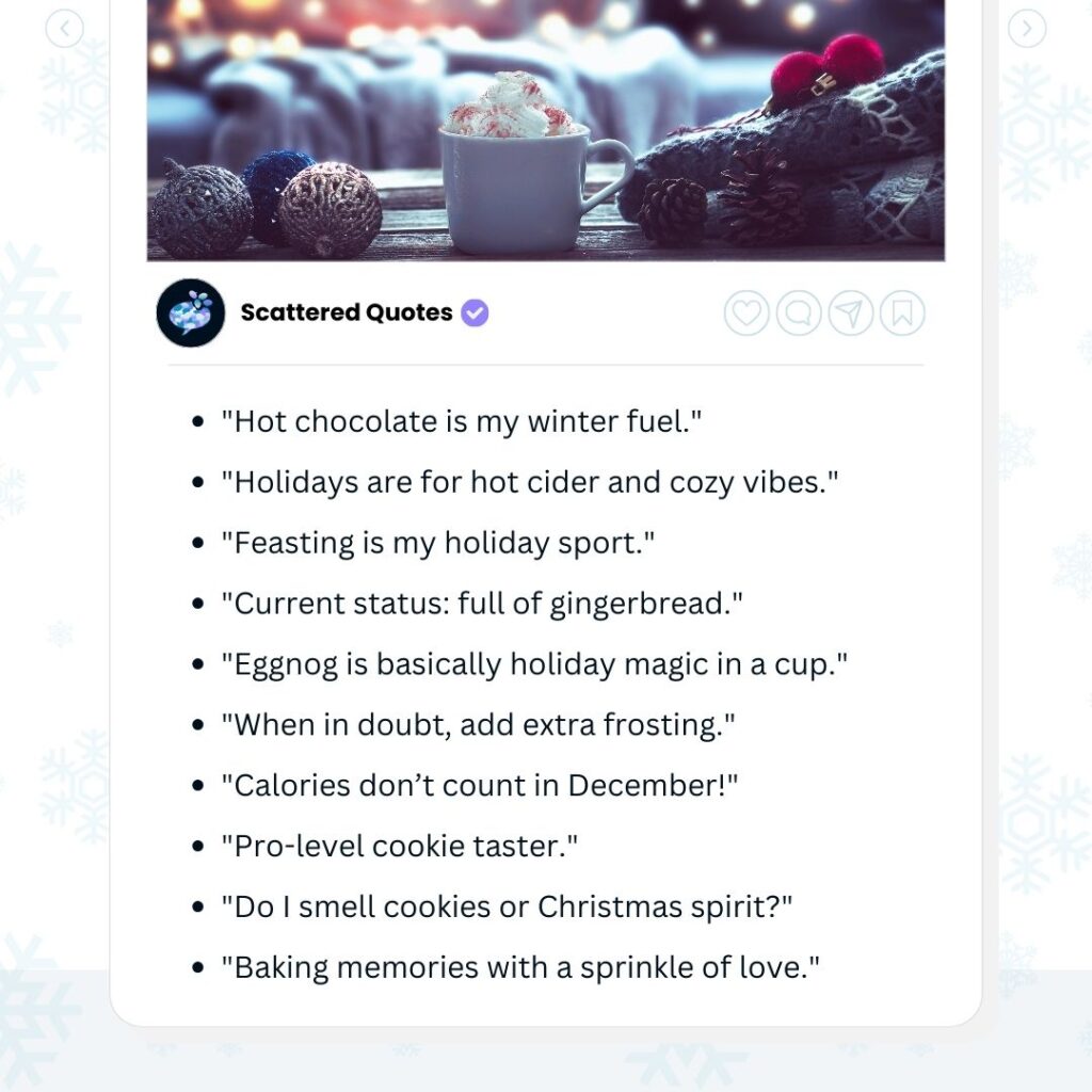 Christmas Food Captions