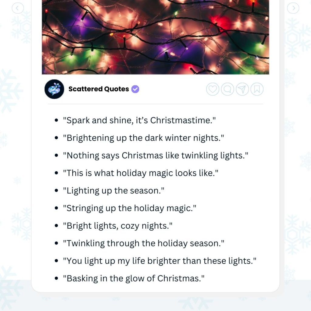 Christmas Lights Captions