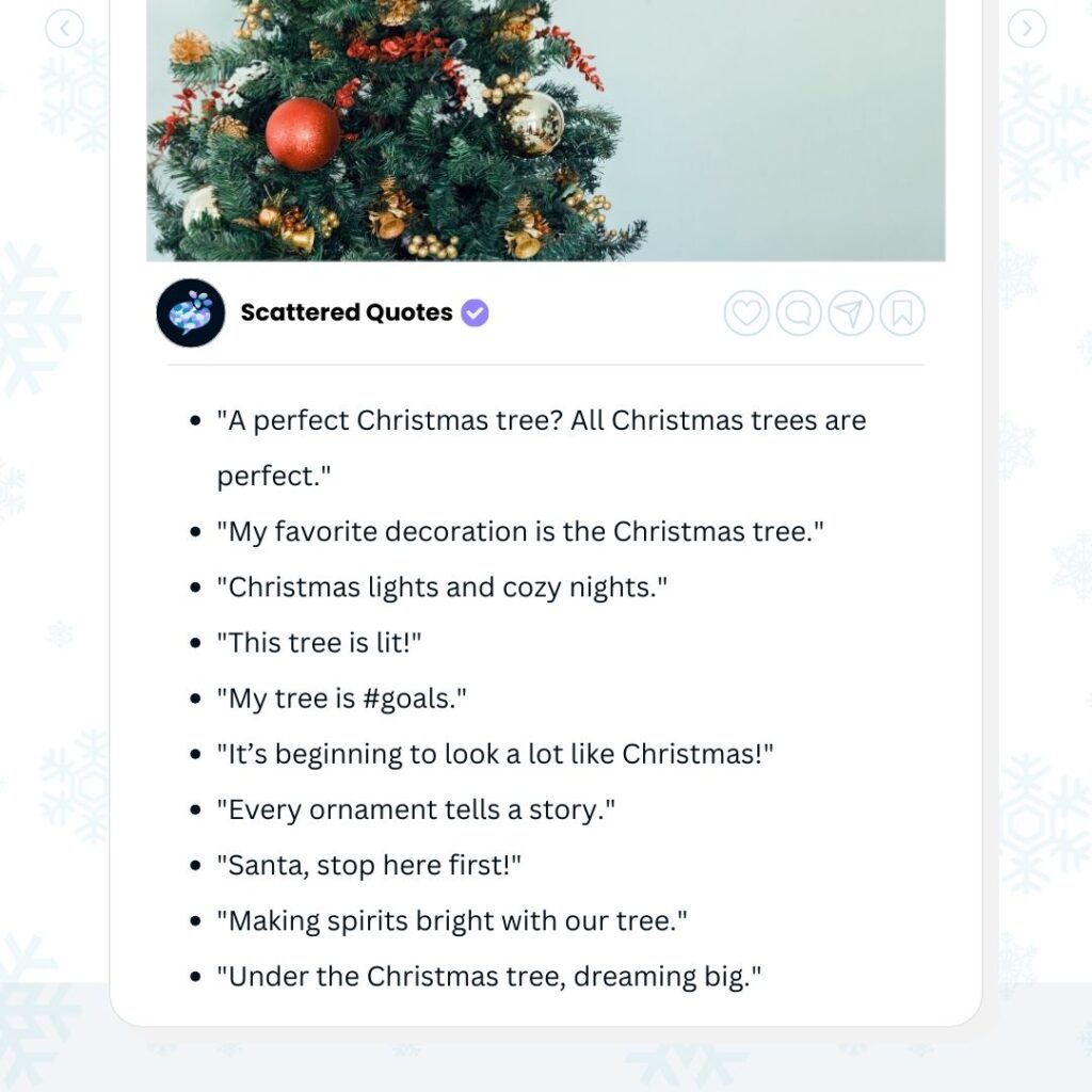 Christmas Tree Captions