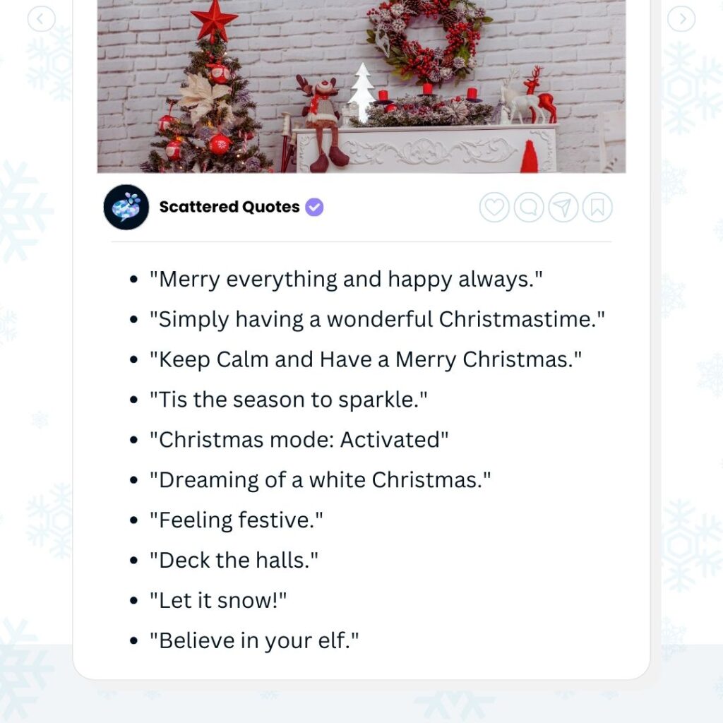 Merry Christmas Captions