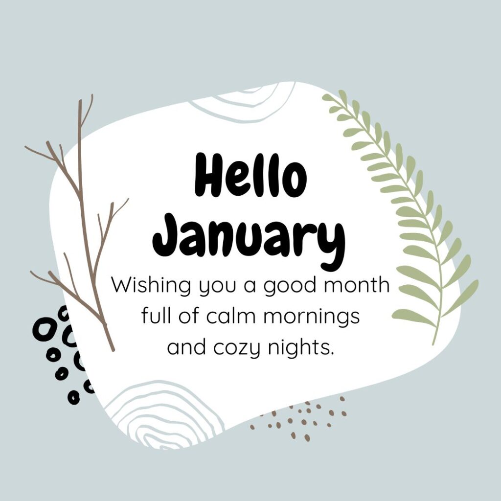 Hello January! Wishing you a good month full of calm mornings and cozy nights.