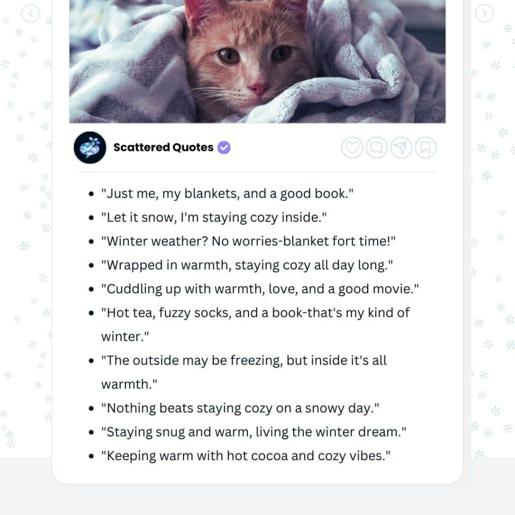 Cozy Winter Captions