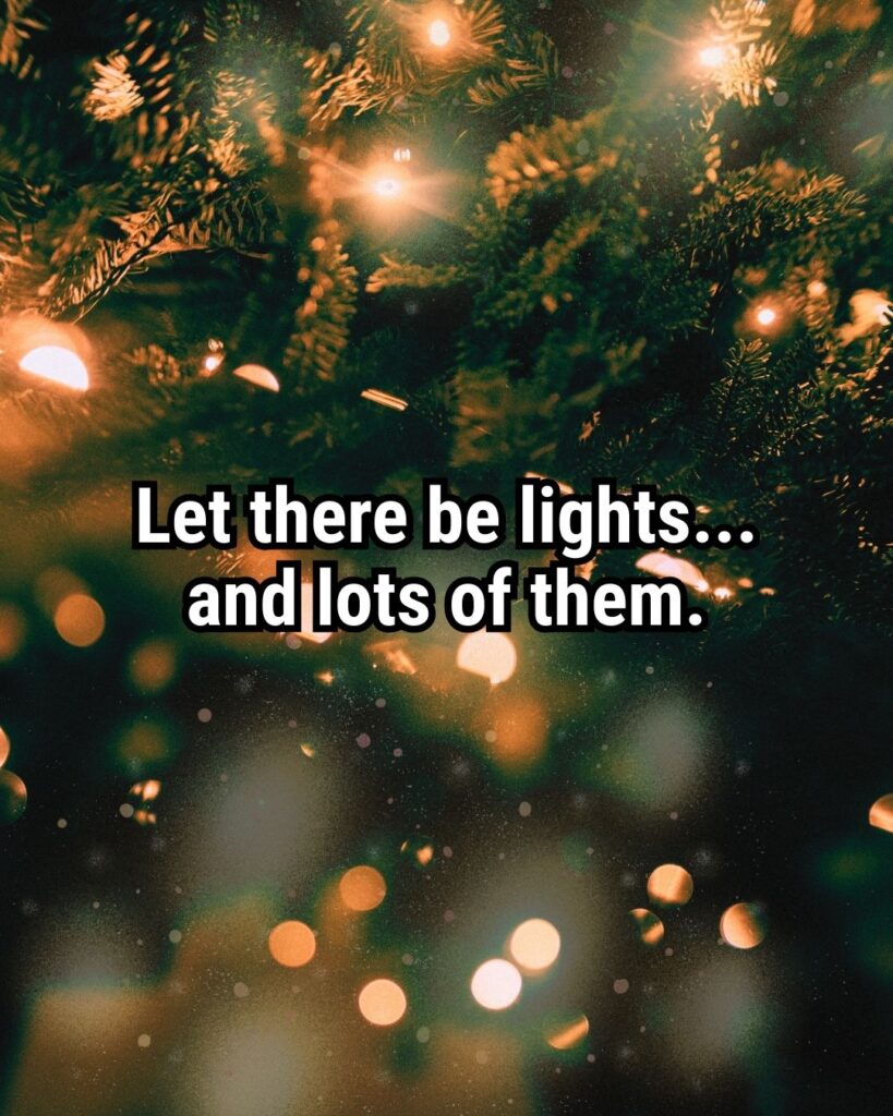 Relatable Christmas Quote: "Let there be lights... and lots of them."